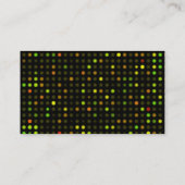 Abstracte stippen Wetenschap Visitekaartje (Achterkant)