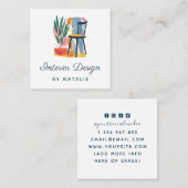 Abstracte Stoel Meubelen voor thuisgebruik Ontwerp Vierkante Visitekaartje (Voorkant / Achterkant)