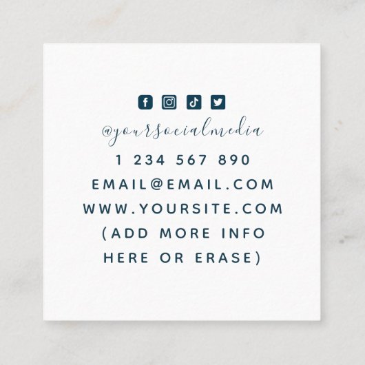 Abstracte Stoel Meubelen voor thuisgebruik Ontwerp Vierkante Visitekaartje (Achterkant)