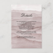 Abstracte stoffige roos bergen bruiloft informatiekaartje (Voorkant)