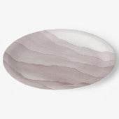 Abstracte stoffige roos bruiloft papieren bordje (Gekanteld)