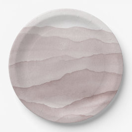 Abstracte stoffige roos bruiloft papieren bordje