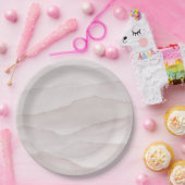 Abstracte stoffige roos bruiloft papieren bordje (Feest)