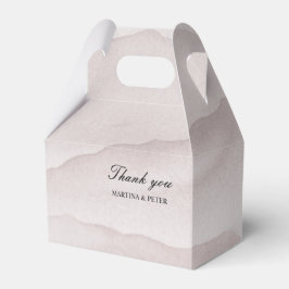 Abstracte stoffige roos gepersonaliseerde bruiloft bedankdoosjes