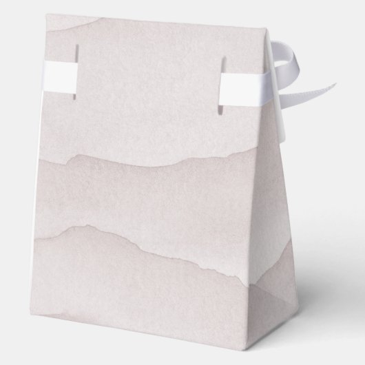 Abstracte stoffige roos gepersonaliseerde bruiloft bedankdoosjes (Achterkant)