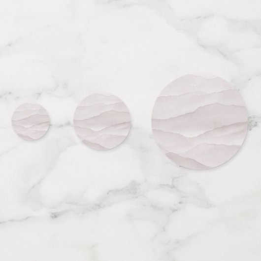 Abstracte stoffige roos marmeren bruiloft confetti (Voorkanten)