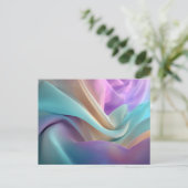 Abstracte stoftextuur in pasteltinten briefkaart (Staand voorkant)