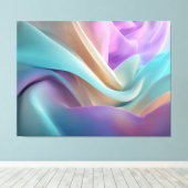Abstracte stoftextuur in pasteltinten canvas afdruk (Insitu (Houten vloer))