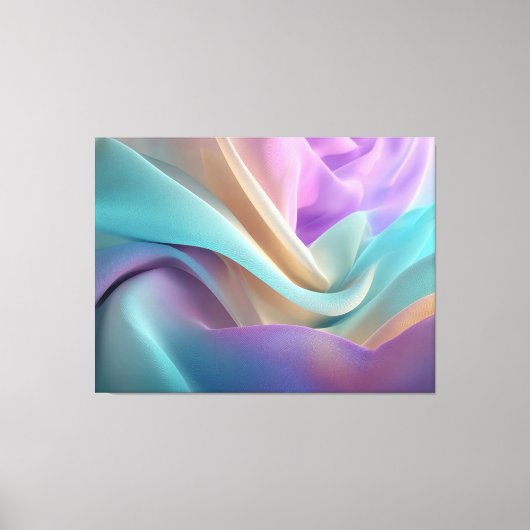 Abstracte stoftextuur in pasteltinten canvas afdruk (Voorkant)