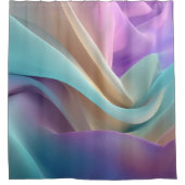 Abstracte stoftextuur in pasteltinten douchegordijn (Voorkant)