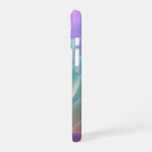 Abstracte stoftextuur in pasteltinten iPhone 16 hoesje (Linkerkant)