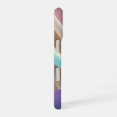 Abstracte stoftextuur in pasteltinten iPhone 16 hoesje (Rechterkant)