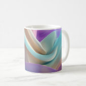 Abstracte stoftextuur in pasteltinten koffiemok (Voorkant rechts)