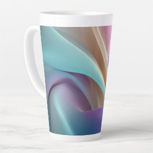 Abstracte stoftextuur in pasteltinten latte mok