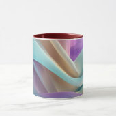 Abstracte stoftextuur in pasteltinten mok (Midden)