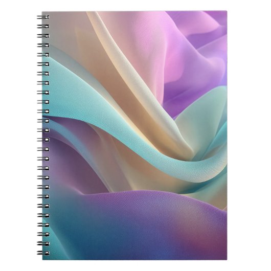 Abstracte stoftextuur in pasteltinten notitieboek (Voorkant)