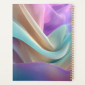 Abstracte stoftextuur in pasteltinten planner (Achterkant)