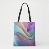 Abstracte stoftextuur in pasteltinten tote bag (Voorkant)