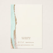 Abstracte Stone Gold Foil Oorlogskaart Visitekaartje (Achterkant)