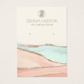 Abstracte Stone Gold Foil Oorlogskaart Visitekaartje (Voorkant)