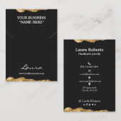 Abstracte stoofpot met zwarte en goudfolie visitekaartje (Voorkant / Achterkant)