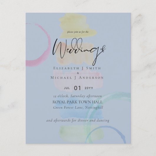 ABSTRACTE stoombruine bruiloft met LAAGSTE PRIJS Flyer (Voorkant)