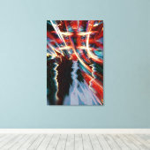 Abstracte storm kunst omwikkelde canvas afdruk (Insitu (Houten vloer))