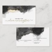 Abstracte stormachtige zwarte Waterverf Visitekaartje (Voorkant / Achterkant)