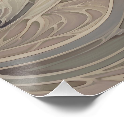 Abstracte Stormen golven Perfect Poster (Hoek)