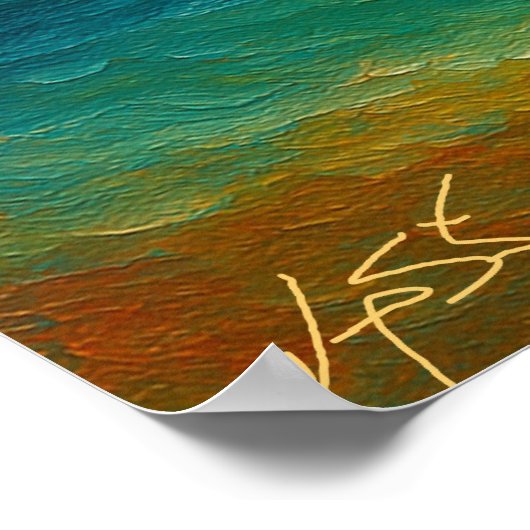 Abstracte Stormserenade Poster (Hoek)