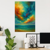 Abstracte Stormserenade Poster (Thuiskantoor)