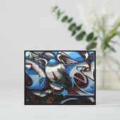 abstracte straat kunst briefkaart (Staand voorkant)