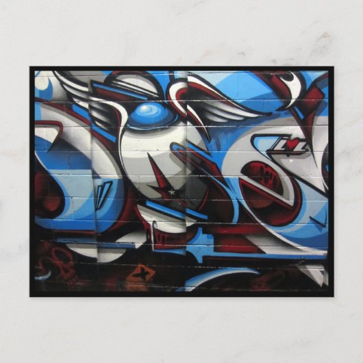 abstracte straat kunst briefkaart (Voorkant)