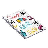 Abstracte straatgraffitikelelementen met g notitieboek (Rechterzijde)