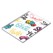 Abstracte straatgraffitikelelementen met g notitieboek (Linkerzijde)