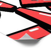 Abstracte straatgraffitikelelementen met g poster (Hoek)