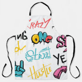 Abstracte straatgraffitikelelementen met g schort (Voorkant)