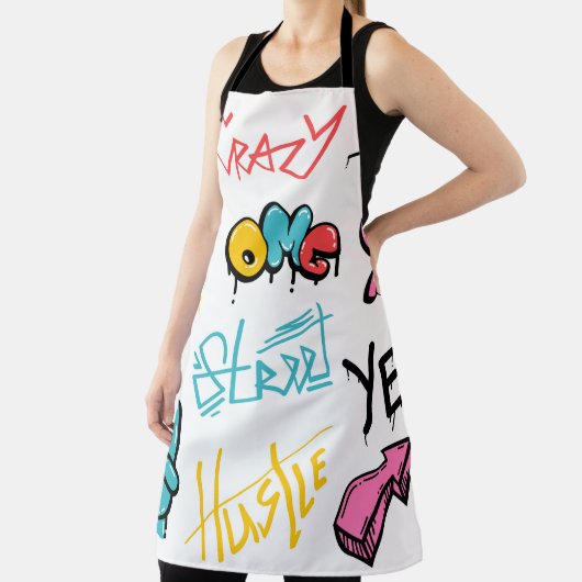 Abstracte straatgraffitikelelementen met g schort (Insitu)