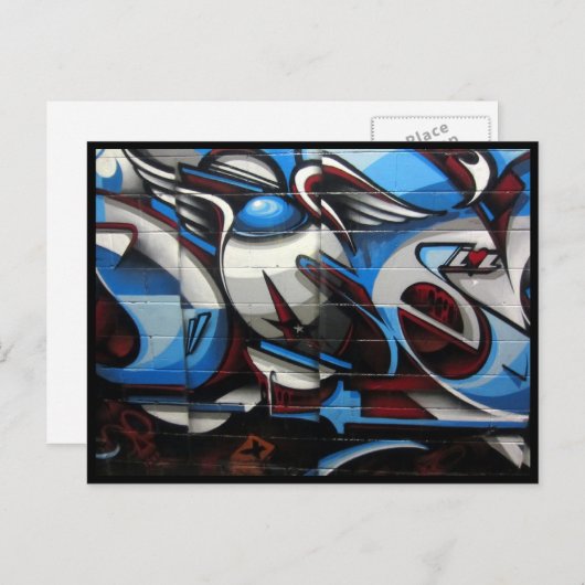 abstracte straatkunst briefkaart (Voorkant / Achterkant)