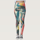 Abstracte straatkunst leggings (Voorkant)