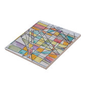 Abstracte straatscène van oud Nice | Nice, Frankri Tegeltje (Zijkant)