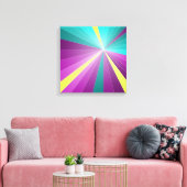 Abstracte stralen Kleurrijk levendig Geometrisch F Canvas Afdruk (Insitu (Woonkamer))
