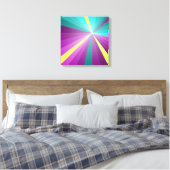 Abstracte stralen Kleurrijk levendig Geometrisch F Canvas Afdruk (Insitu (Slaapkamer))