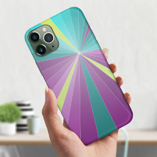 Abstracte stralen kleurrijke trilling Geometric Fu Case-Mate iPhone Case