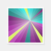 Abstracte stralen kleurrijke trilling Geometric Fu Servetten (Voorkant)