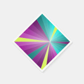 Abstracte stralen kleurrijke trilling Geometric Fu Servetten (Hoek)