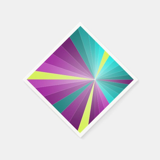 Abstracte stralen kleurrijke trilling Geometric Fu Servetten (Hoek)