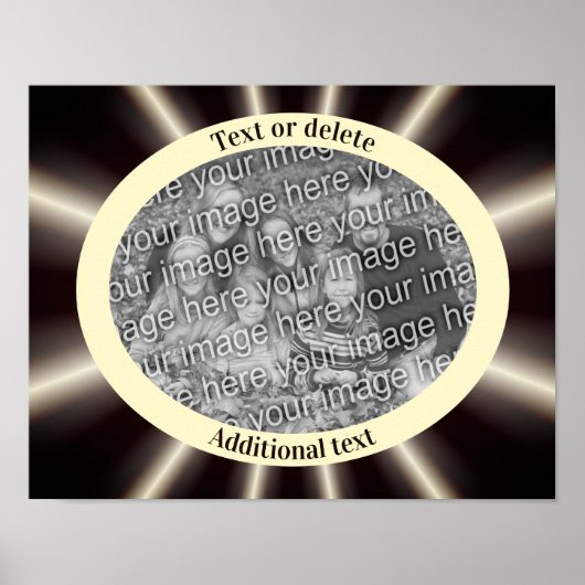 Abstracte stralen Lijst Creëer Uw eigen foto Poster (Voorkant)