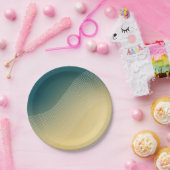 abstracte strand achtergrond met zand en oceaan papieren bordje (Feest)