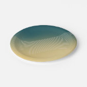 abstracte strand achtergrond met zand en oceaan papieren bordje (Gekanteld)